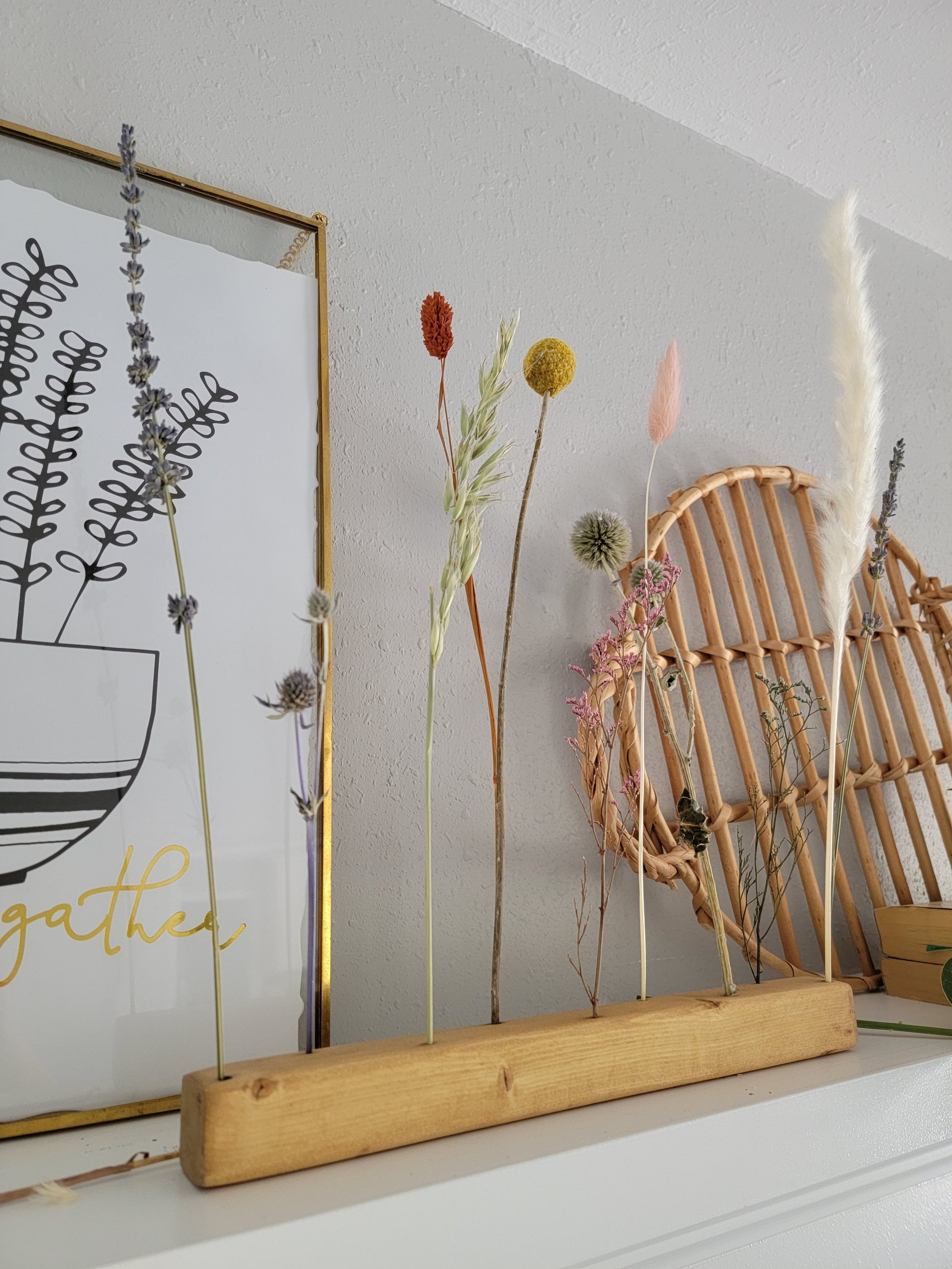 Wooden Flower Bar, Dried Flower Decor, Table Decor – Quirky Chic Boutique